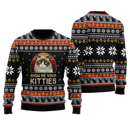 Personalized Cat Christmas Sweater For Women