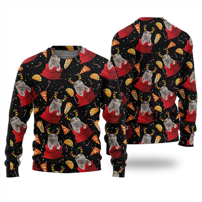 Personalized Cat Ugly Christmas Sweater