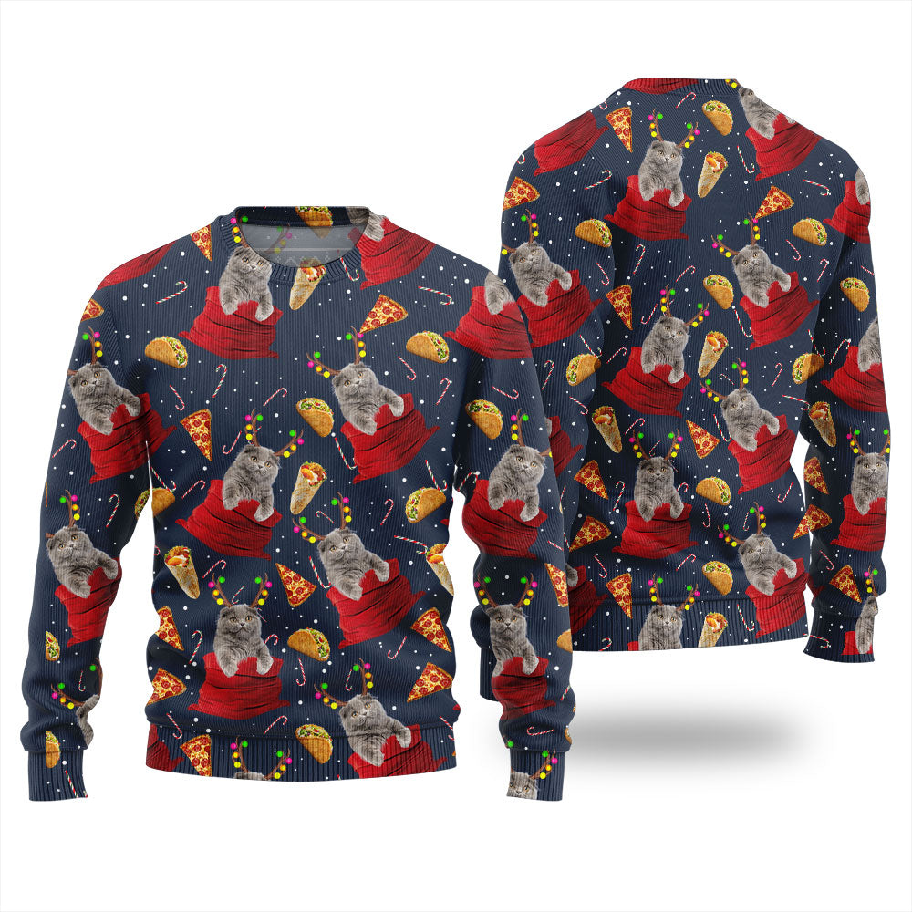 Personalized Cat Ugly Christmas Sweater