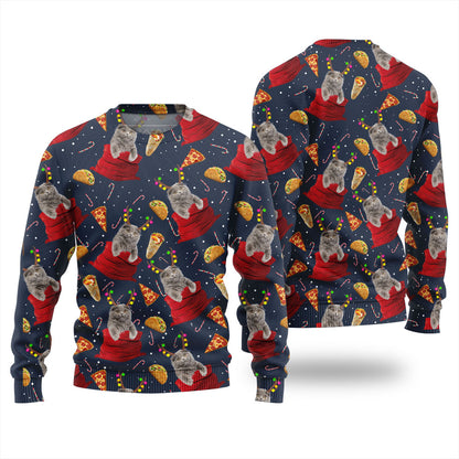 Personalized Cat Ugly Christmas Sweater