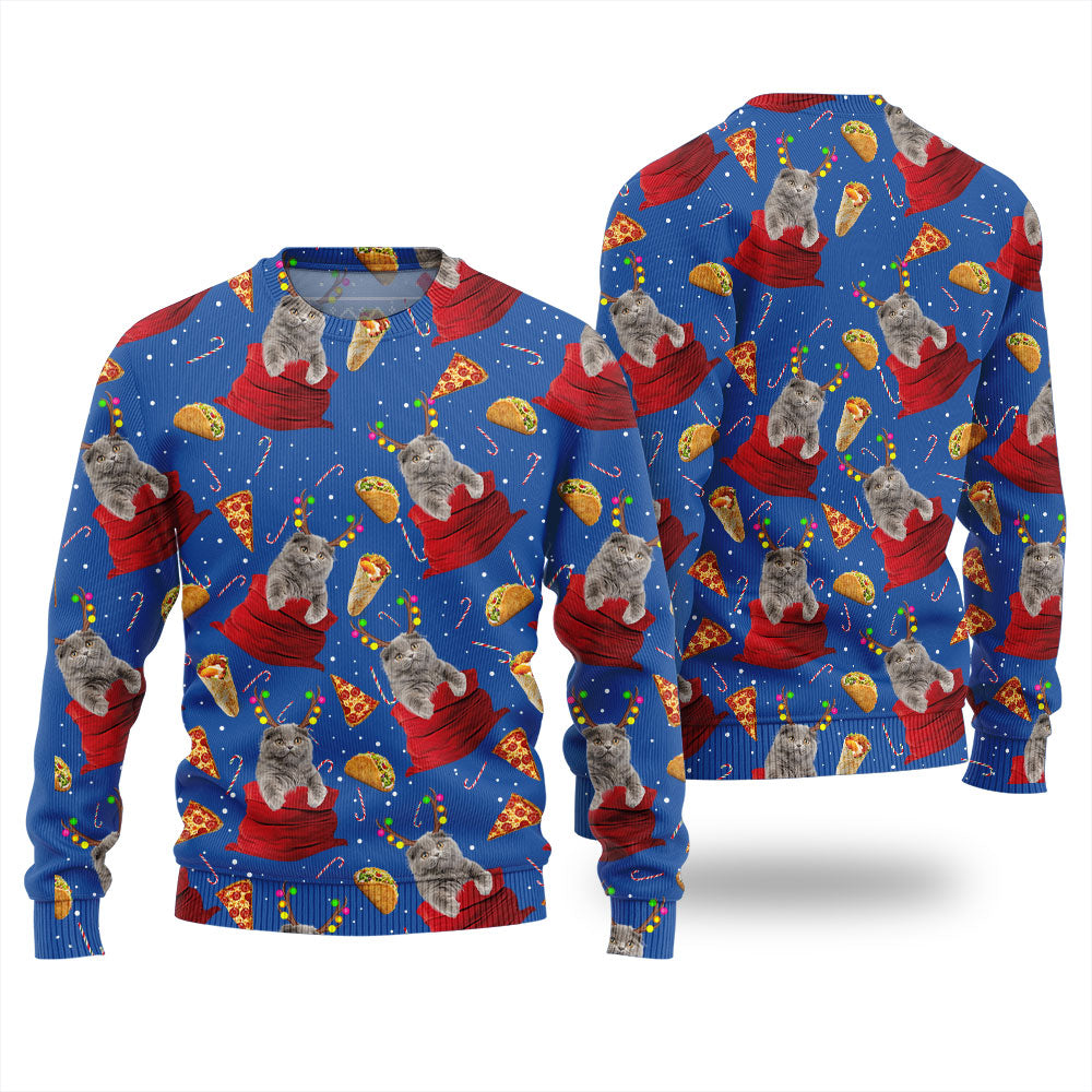 Personalized Cat Ugly Christmas Sweater