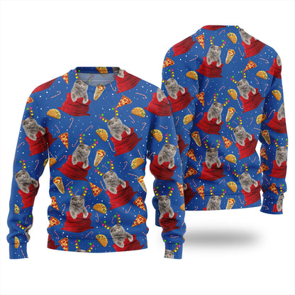 Personalized Cat Ugly Christmas Sweater