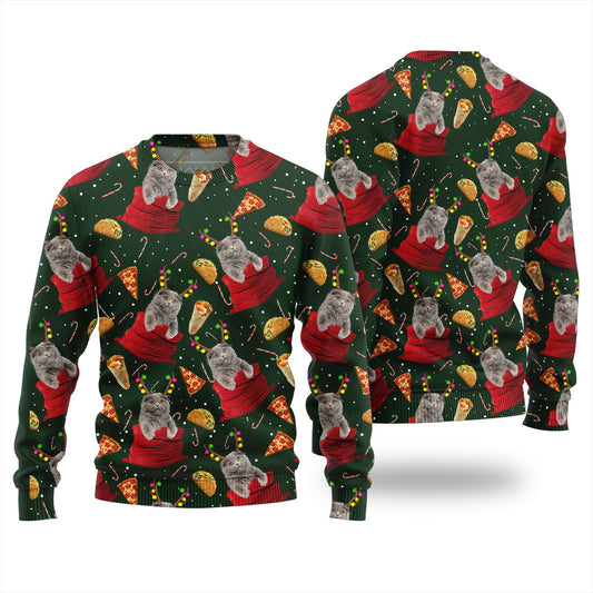 Personalized Cat Ugly Christmas Sweater