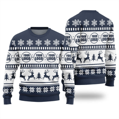 Personalized Christmas Sweater With Company Logo