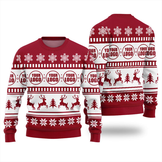 Personalized Christmas Sweater With Company Logo