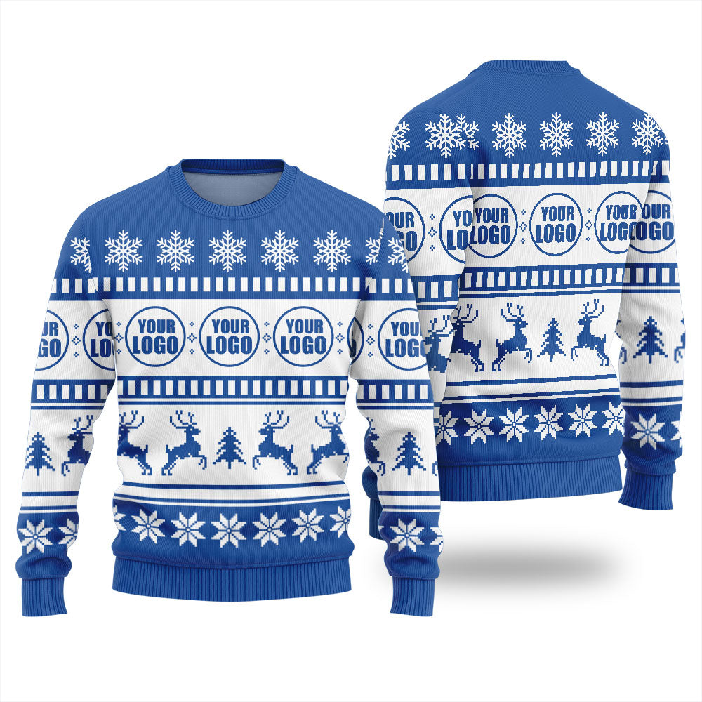 Personalized Christmas Sweater With Company Logo