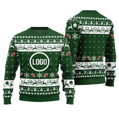 Personalized Team Logo Christmas Sweater Football For Men