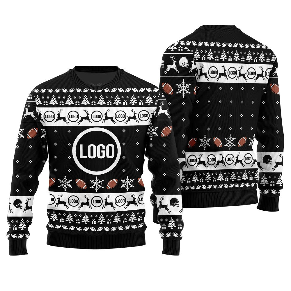 Personalized Team Logo Christmas Sweater Football For Men