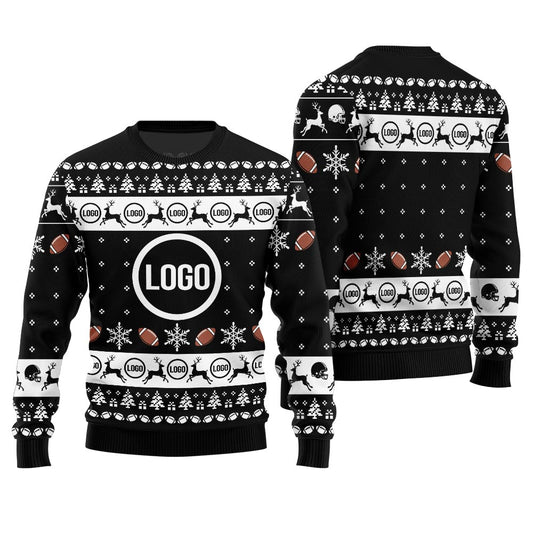 Personalized Team Logo Christmas Sweater Football For Men