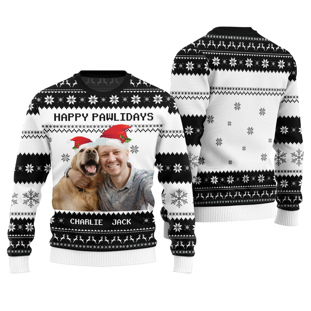 Personalized Christmas Sweater With Picture For Pet Lover