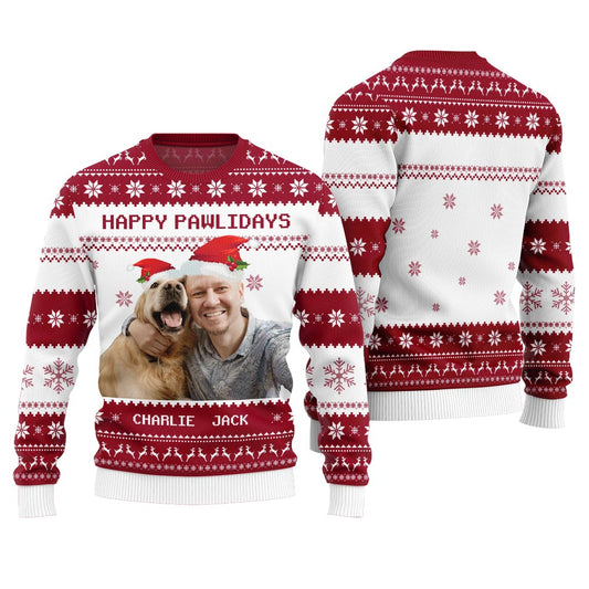 Personalized Christmas Sweater With Picture For Pet Lover