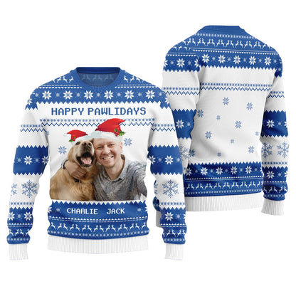 Personalized Christmas Sweater With Picture For Pet Lover