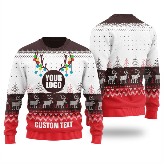 Personalized Company Logo Men's Ugly Christmas Sweater