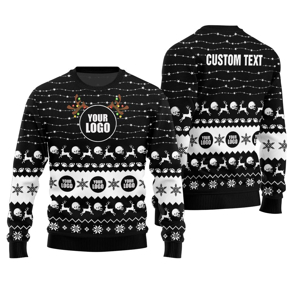 Personalized Company Logo Men Ugly Christmas Sweater