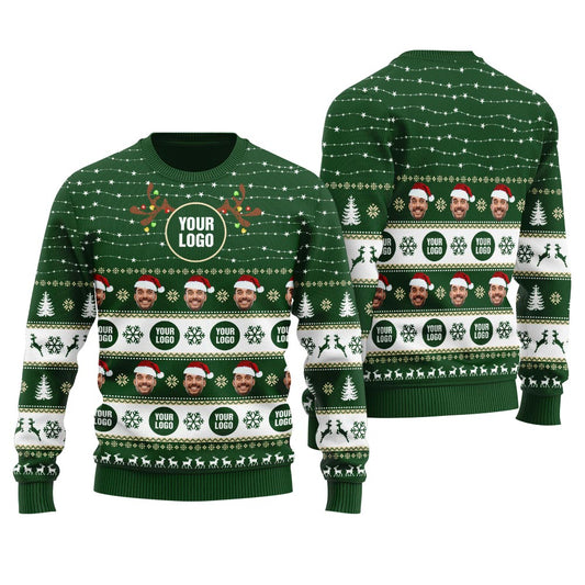 Personalized Company Logo Ugly Sweater