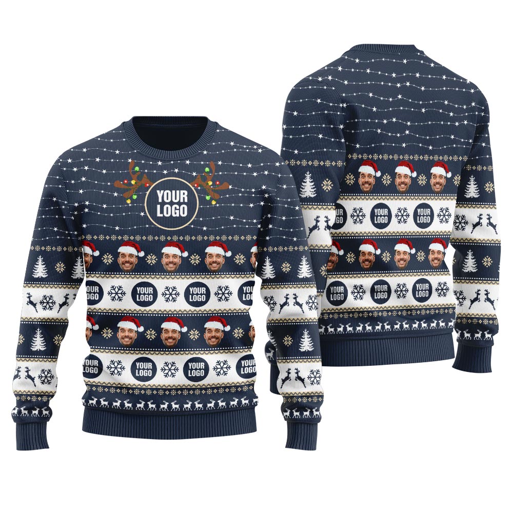 Personalized Company Logo Ugly Sweater