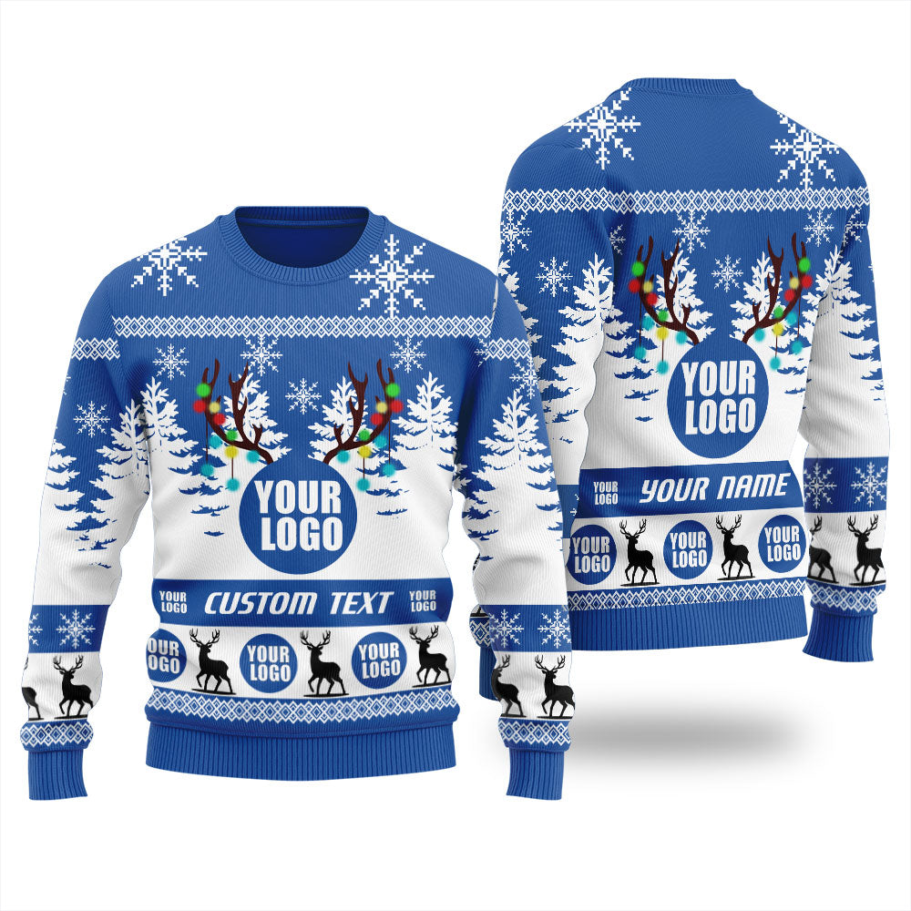 Personalized Custom Logo Ugly Christmas Sweater