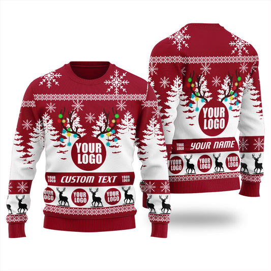 Personalized Custom Logo Ugly Christmas Sweater