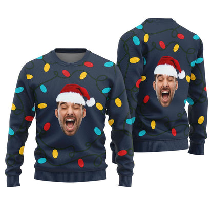 Personalized Face Christmas Sweatshirt For Women