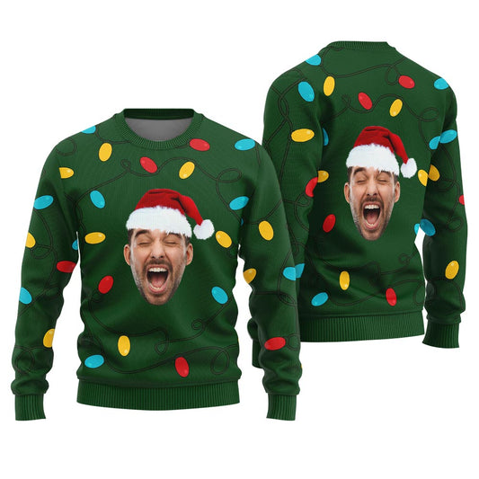 Personalized Face Christmas Sweatshirt For Women