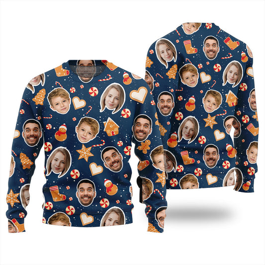 Personalized Face Festive Holiday Ugly Christmas Sweater