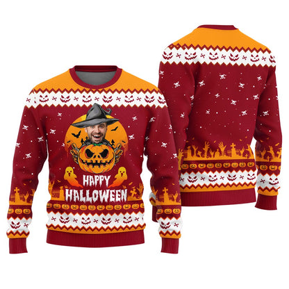 Happy Halloween Custom Christmas Ugly Sweater For Women