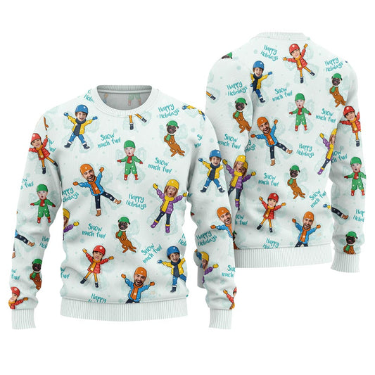 Personalized Face Ugly Holiday Sweater For Family And Friend