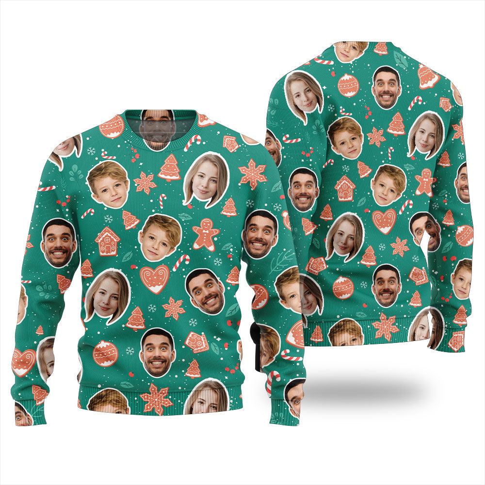 Personalized Faces Xmas Sweater For Your Family
