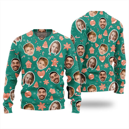 Personalized Faces Xmas Sweater For Your Family