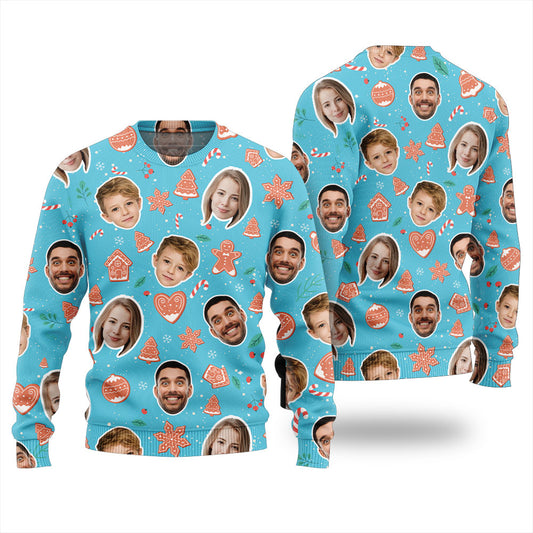 Personalized Faces Xmas Sweater For Your Family