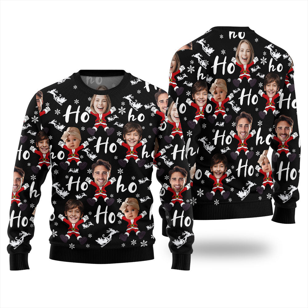 Personalized Family Faces Ugly Christmas Sweater For Men