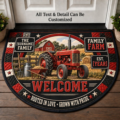 Personalized Family Farm Personalized Half Round Mat | 5To9Vibe