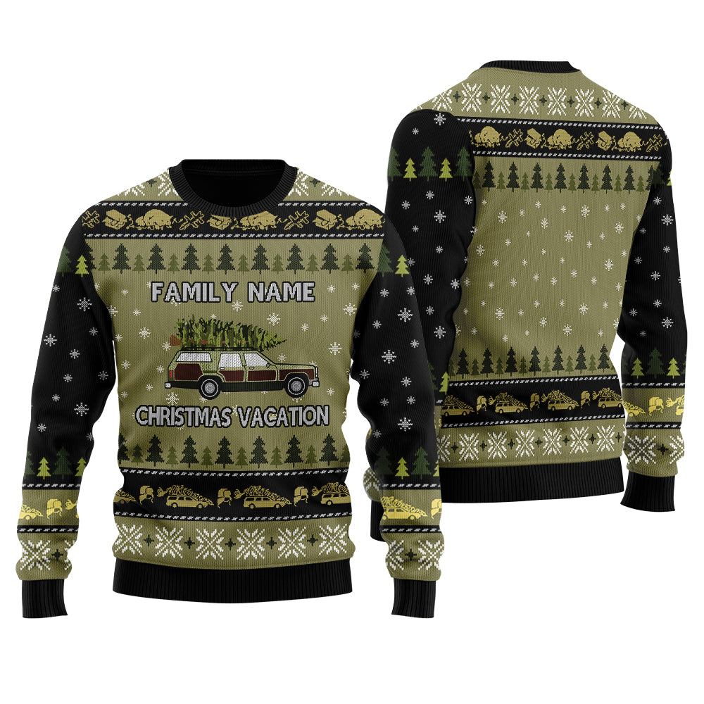 Personalized Family Name Christmas Vacation Ugly Christmas Sweater