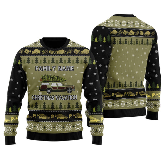 Personalized Family Name Christmas Vacation Ugly Christmas Sweater