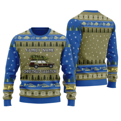 Personalized Family Name Christmas Vacation Ugly Christmas Sweater
