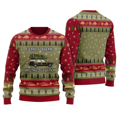 Personalized Family Name Christmas Vacation Ugly Christmas Sweater