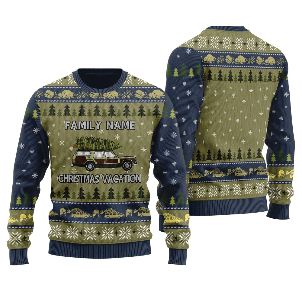 Personalized Family Name Christmas Vacation Ugly Christmas Sweater