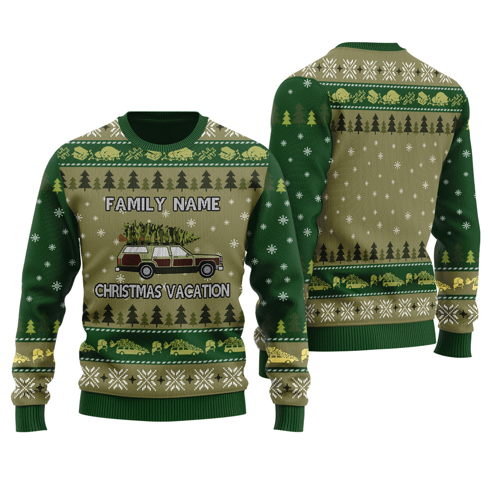 Personalized Family Name Christmas Vacation Ugly Christmas Sweater
