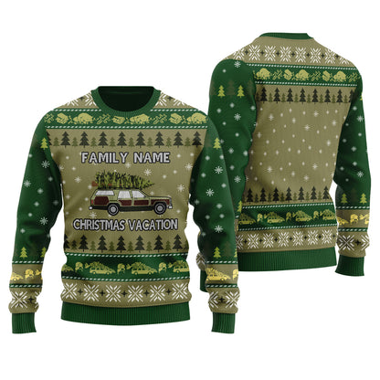 Personalized Family Name Christmas Vacation Ugly Christmas Sweater