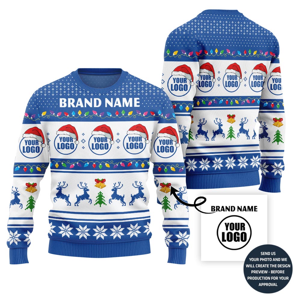 Personalized Logo And Brand Name Ugly Xmas Sweater