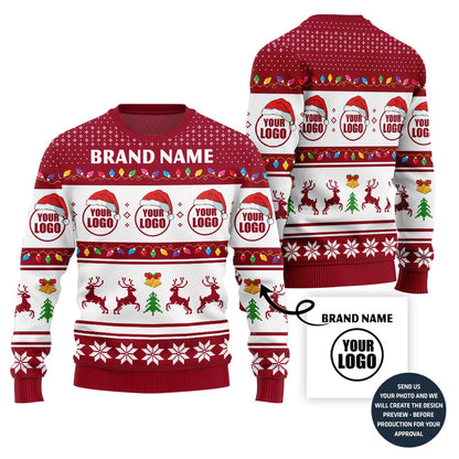 Personalized Logo And Brand Name Ugly Xmas Sweater