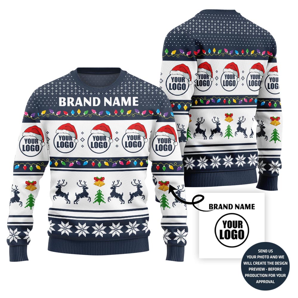 Personalized Logo And Brand Name Ugly Xmas Sweater