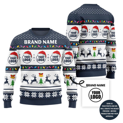 Personalized Logo And Brand Name Ugly Xmas Sweater
