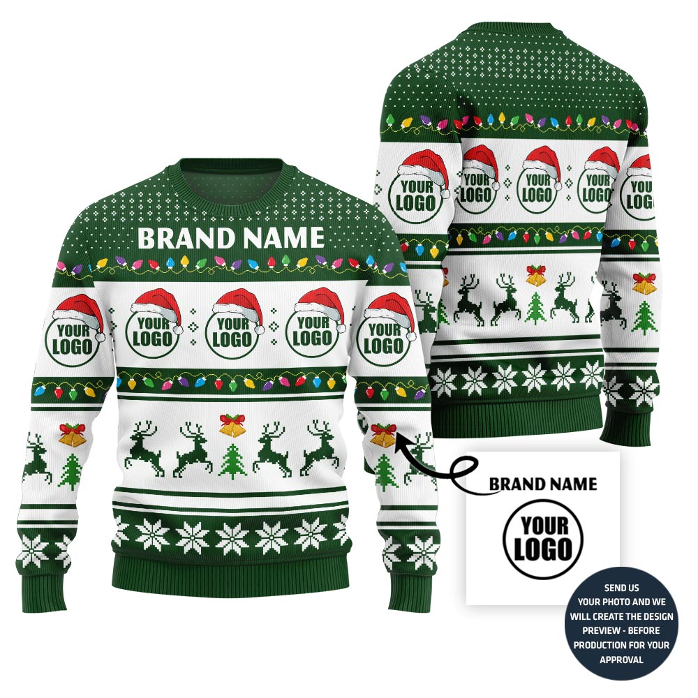 Personalized Logo And Brand Name Ugly Xmas Sweater