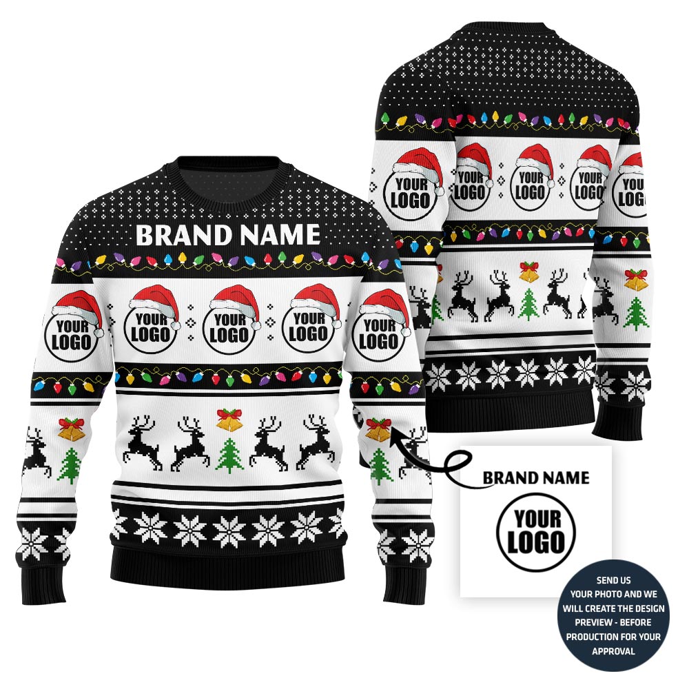Personalized Logo And Brand Name Ugly Xmas Sweater
