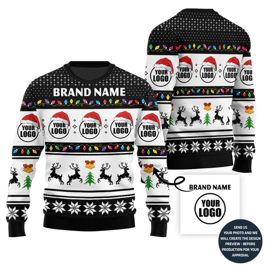 Personalized Logo And Brand Name Ugly Xmas Sweater