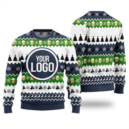 Personalized Logo Beer Ugly Sweater For Women