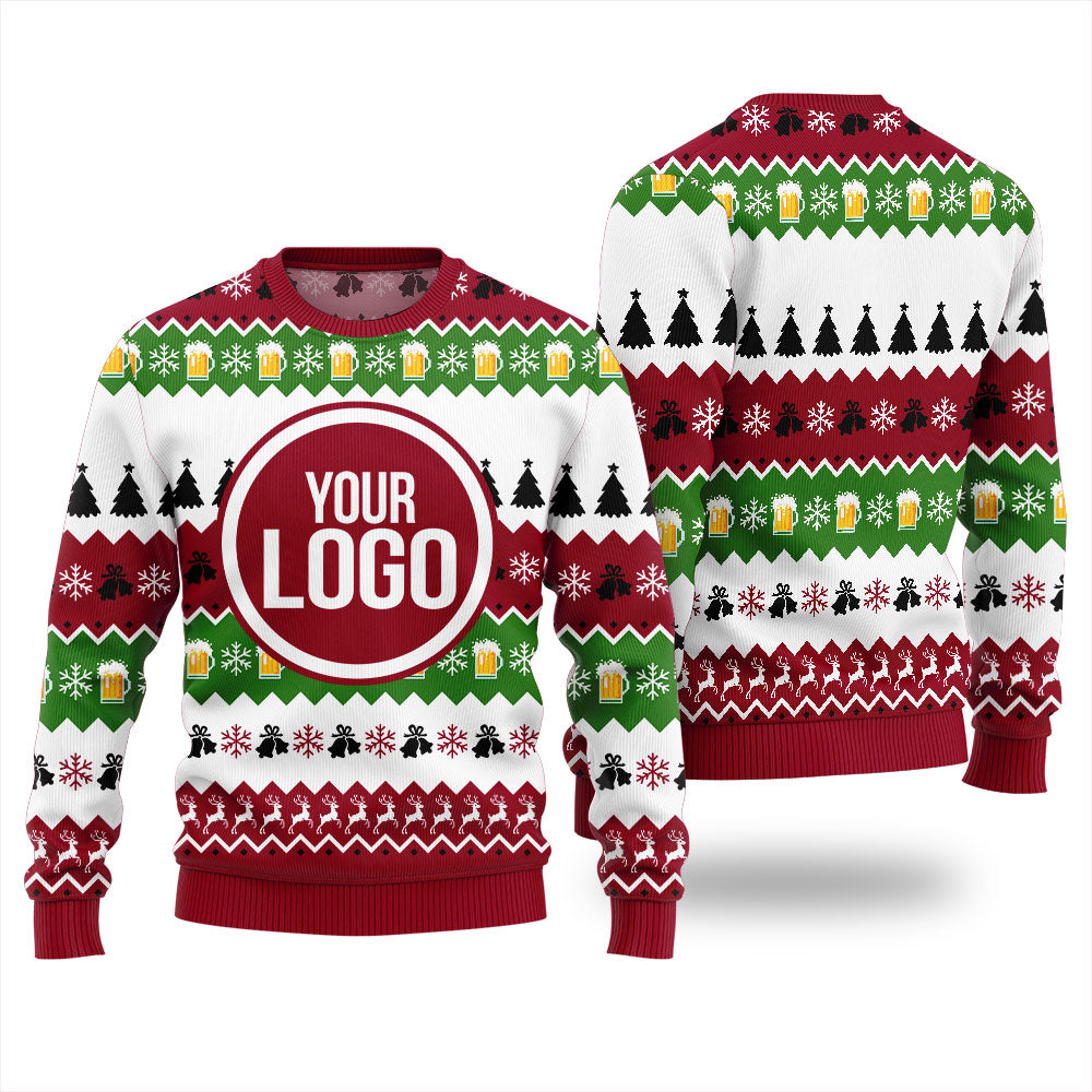 Personalized Logo Beer Ugly Sweater For Women