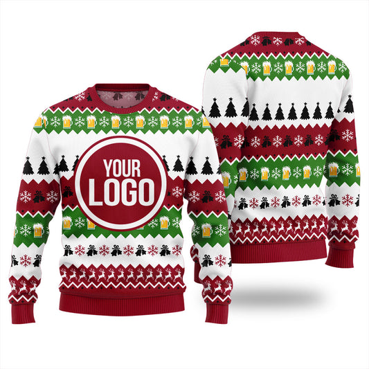 Personalized Logo Beer Ugly Sweater For Women