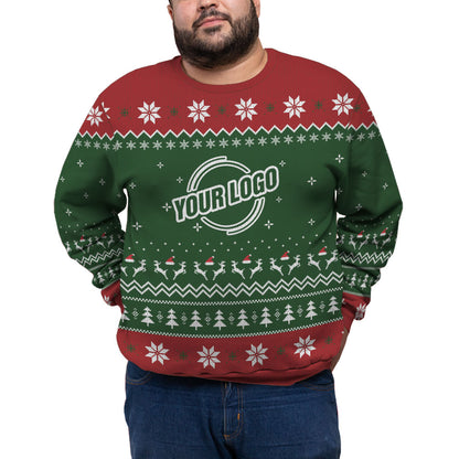 Personalized Logo For Business Plus Size Xmas Sweater